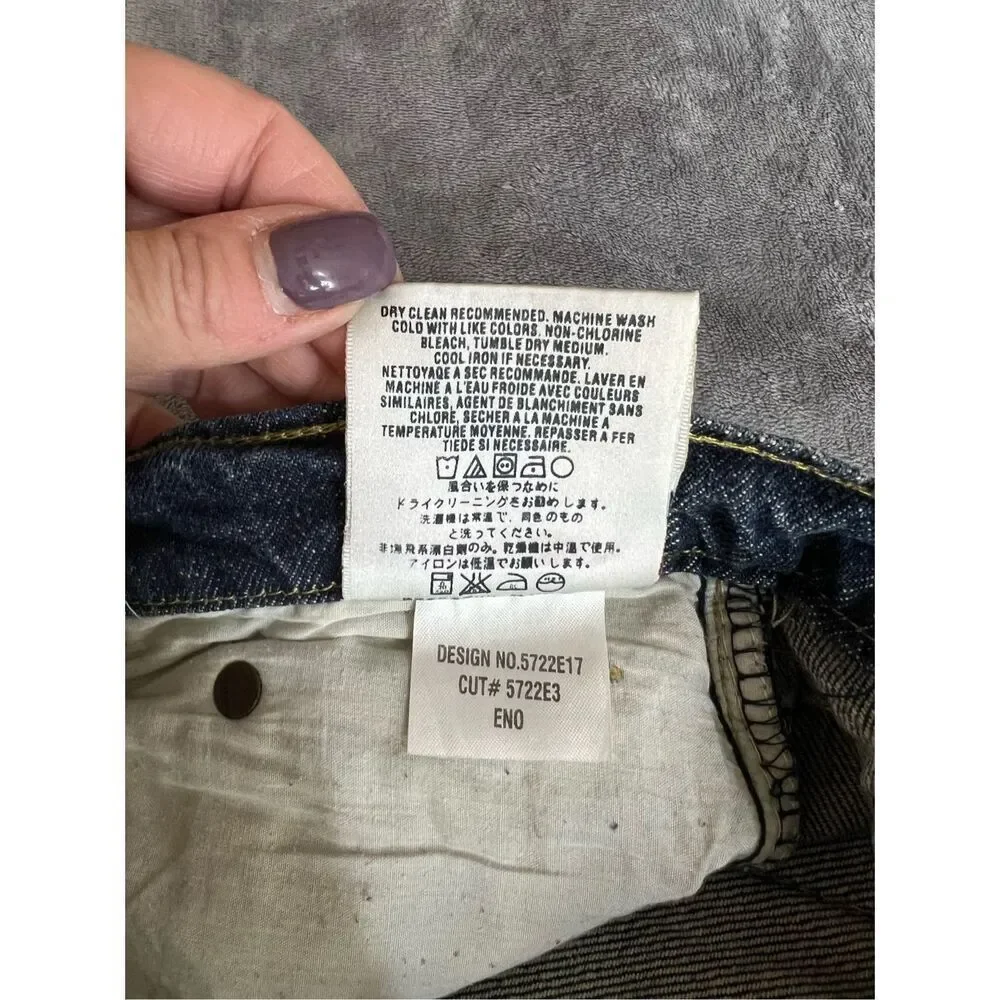 Joe's Jeans Womens Size 26 Blue Eno Flared Low Rise Distressed Whisker Cotton